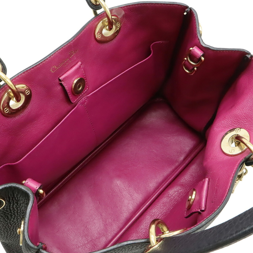 CHRISTIAN DIOR Black Leather Shoulder Bag - Picture 7 of 10